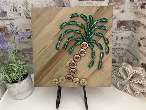 Palm tree Bottlecap Art