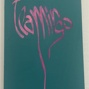 Flamingo word sign
